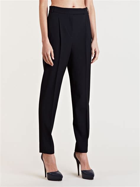 Wool Tailored Trousers in Black 